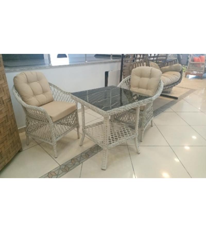 Outdoor table and chairs 2+1 NOVA 56 size. 70*70 colors. KAHVE Bitter. PETEK