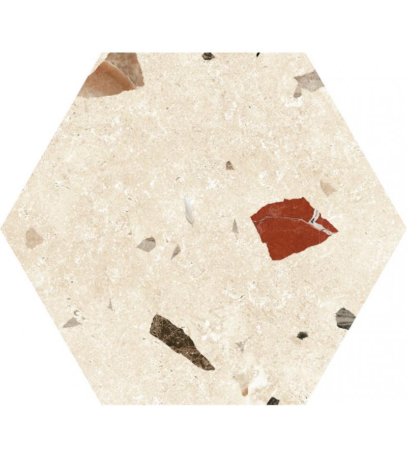 hearth. Tile HEX SONAR MARFIL 22X25 CODICER