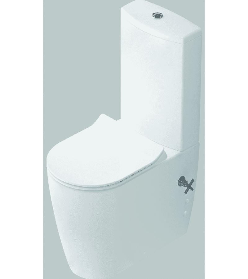 უნიტაზი ავზით ვინტილით ALFA თეთრი, სახურავით Duroplast, 2ნი მექანიზმით  IDEVIT