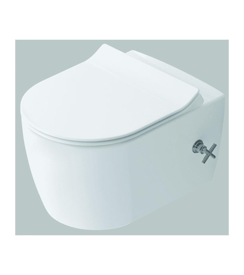 უნიტაზი დასაკიდი ვინტილით ALFA თეთრი, სახურავით Duroplast  IDEVIT