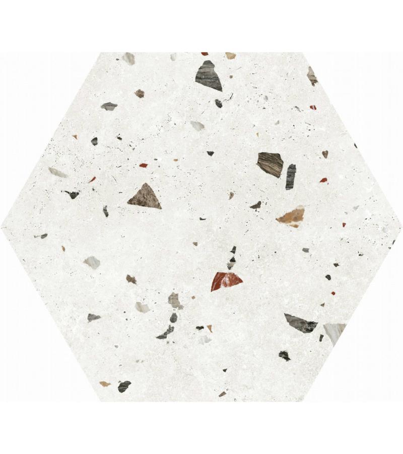 hearth. Tile HEX. SONAR WHITE 48.5X56 CODICER