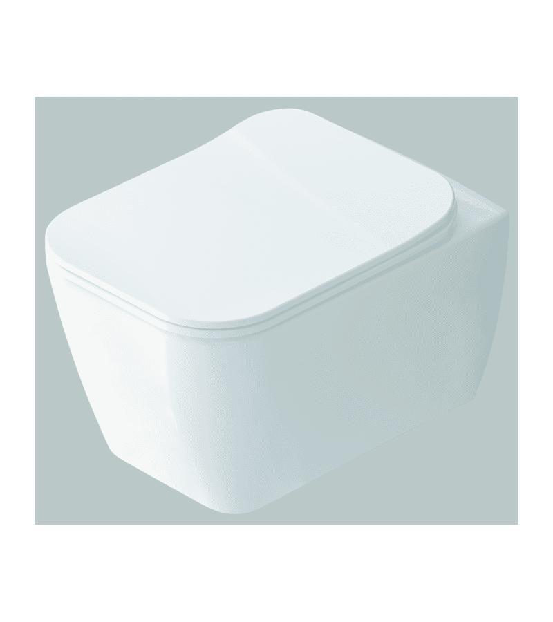 დასაკიდი უნიტაზი HALLEY თეთრი, სახურავით Duroplast  IDEVIT