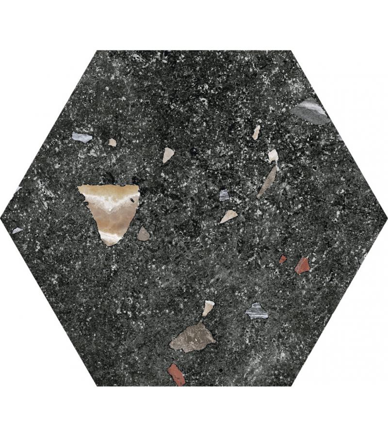 hearth. Tile HEX SONAR DARK 22X25 CODICER