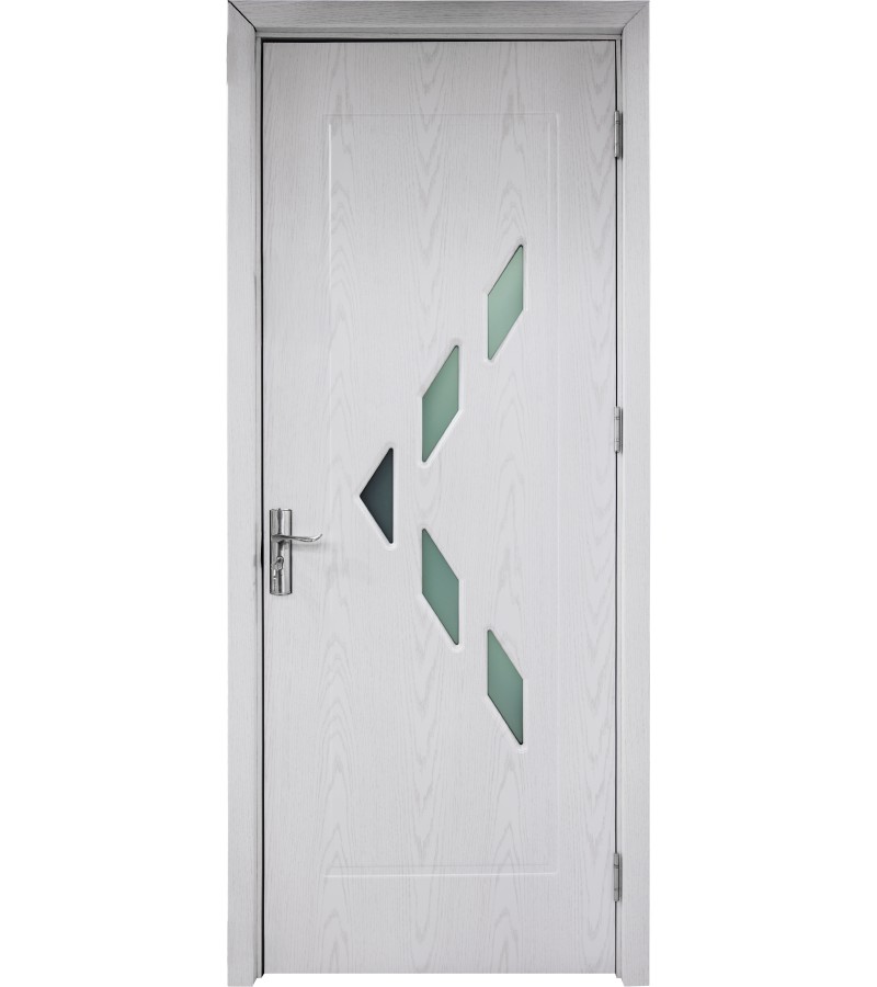 კარი მინით  KM-138 ზომა  215*75*4 ფერი  White Oak (KC-002)