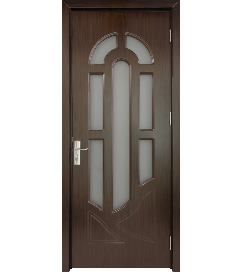 კარი მინით  KM-288 ზომა  215*80*4 ფერი  Walnut (7-5)