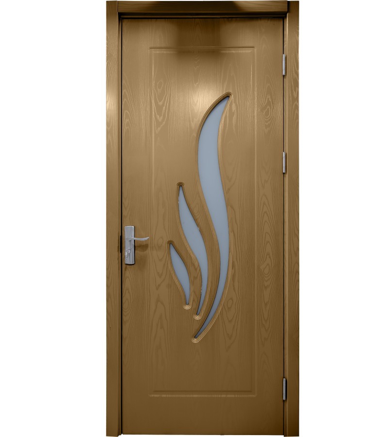 კარი მინით  KM-708 ზომა  205*75*4 ფერი  OAK (1-3)