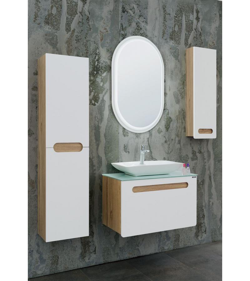 სააბაზანო ავეჯი , ხელსაბანით   80 სმ   GLORY   ფერი. LEGNANO-WHITE   #GLO0800.BS