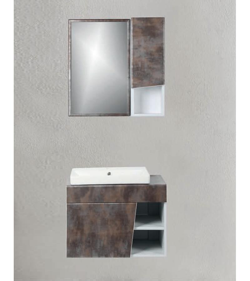 Мебель для ванной комнаты с зеркалом 65 см VIVANE 80 COPPER KROM 1692