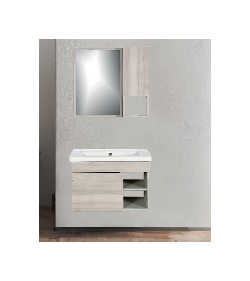 Мебель для ванной комнаты с зеркалом 65 см RODOS 65 ACIK KESTANE