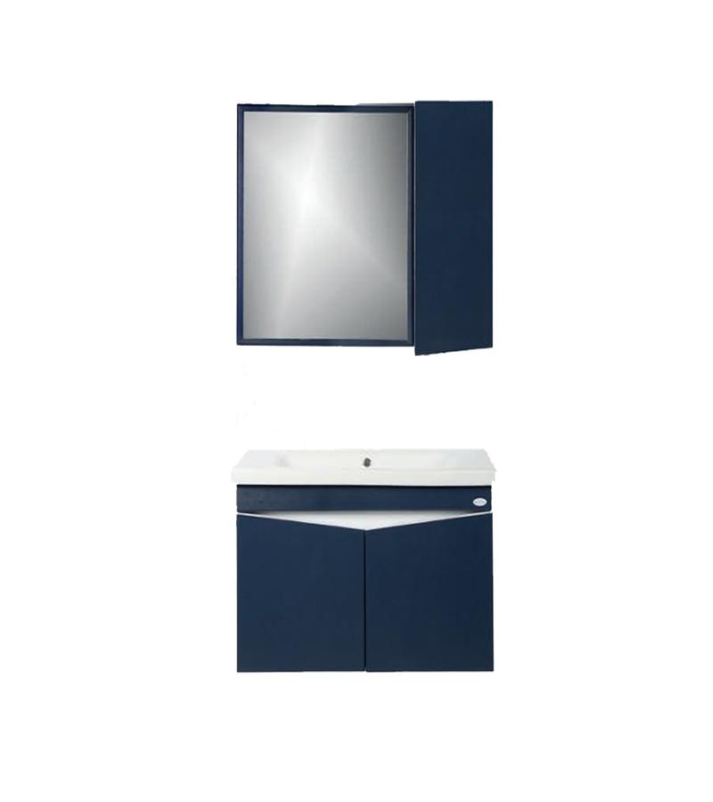 Мебель для ванной комнаты с зеркалом 65 см SOFT 65 ТЕМНО-СИНИЙ
