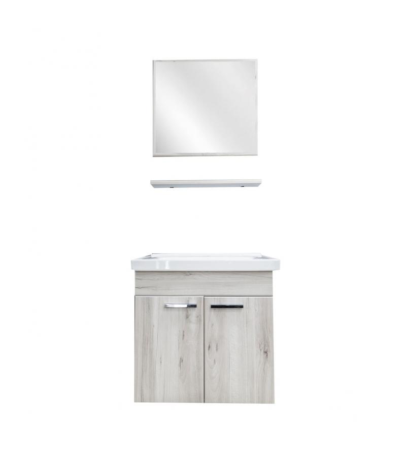 Мебель для ванной комнаты с зеркалом 65 см EKO SERAMİK 65 ACIK KESTANE