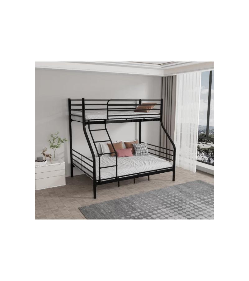 Металлическая кровать 2 этажа. Размер ТОРОНТО. 140*200 см цветной. СИЯХ Горький. СОПЕРНИКИ