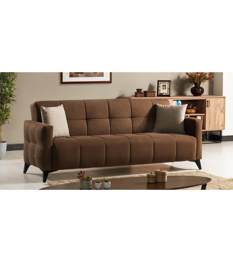 დივანი  3ნი  DUBLIN  ფერი. Diva Terkos 15    მწარ. ALENZO