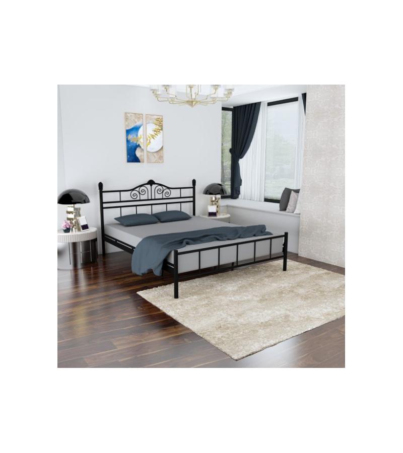 Кровать металлическая KING size. 160*200 см цветной. КРЕМ горький. СОПЕРНИКИ