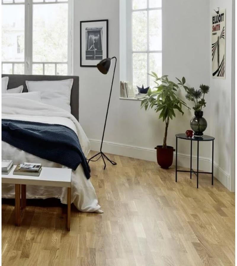 Parquet tile OAK LIVING HIGH GLOSS 3S PW 3-layer Dub 14*188*2266mm dark. KARELIA