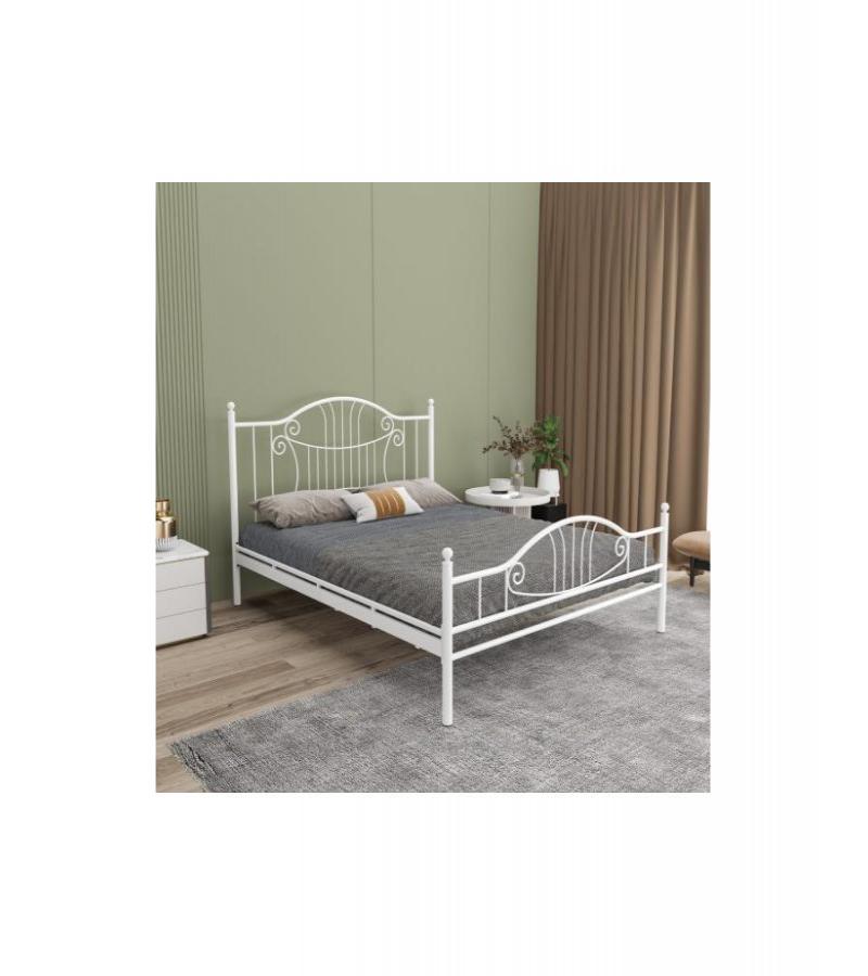 Кровать металлическая, размер АНГЕЛ. 140*200 см цветной. БЕЯЗ горький. СОПЕРНИКИ