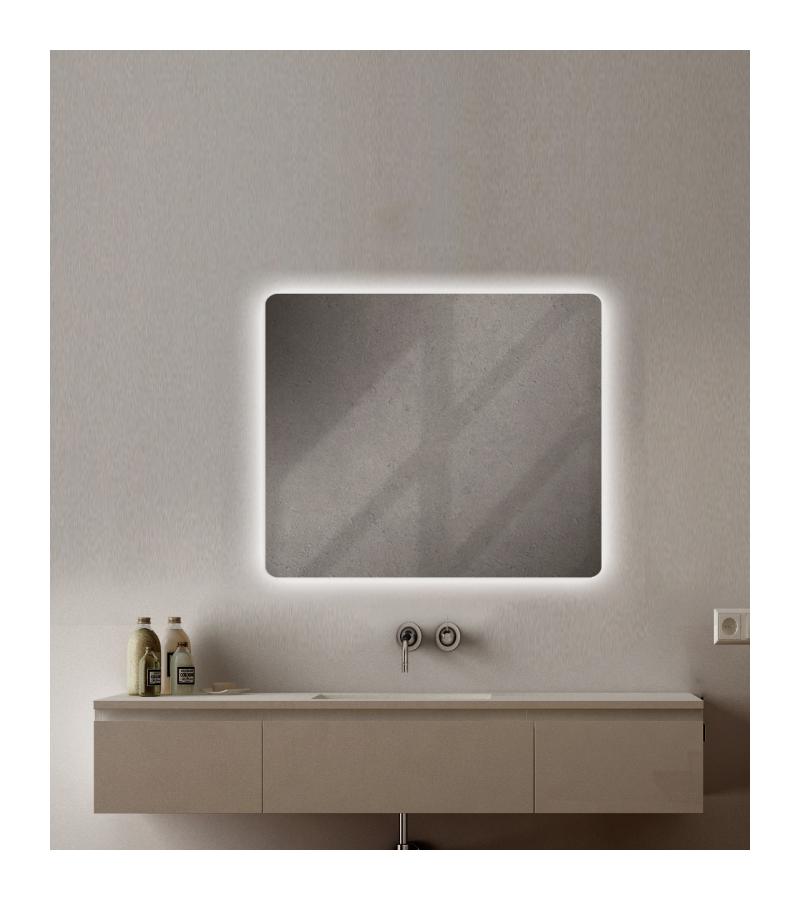 Mirror with LED light ROMULO 60x80 cm with sensor, dark. Xpertials