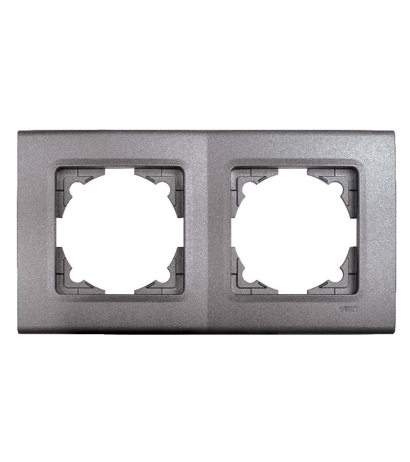 ჩამრთველ-როზეტის კანტი  2-ნი  LINNERA GRANIT GRISI   #90482002-MD  VIKO by Panasonic