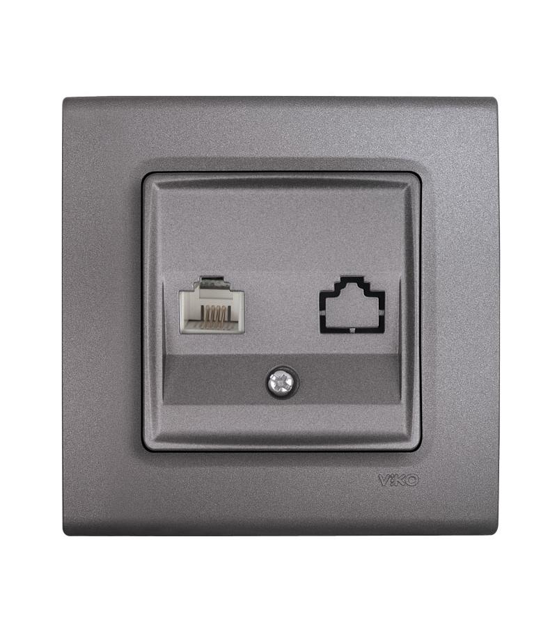 Phone rosette LINNERA GRANIT GRISI TEKLI NUMERIS #90402013-MD VIKO by Panasonic