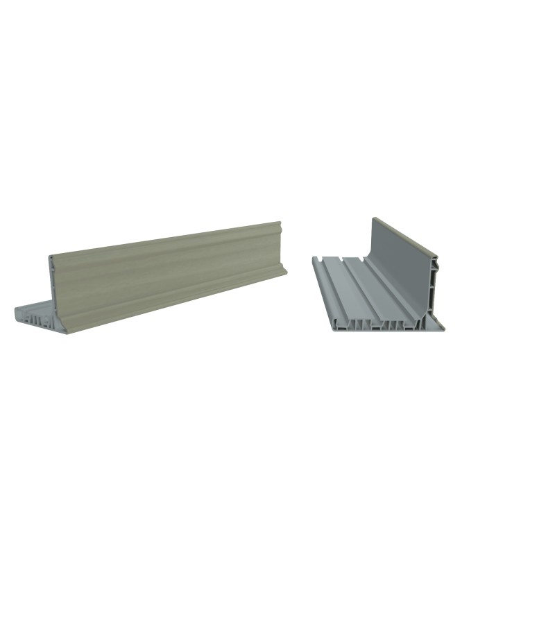 L კიბის საფეხურის კანტი ალუმინის  10X24  2,7მ  AKCAAGAC / MARBLE  მწარ.  PROPLAST 