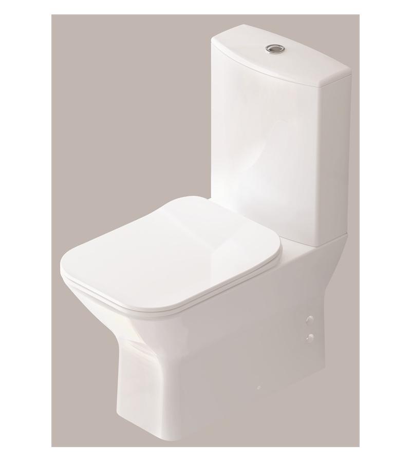 უნიტაზი ავზით NOVA თეთრი, სახურავით Duroplast, 2ნი მექანიზმით  IDEVIT