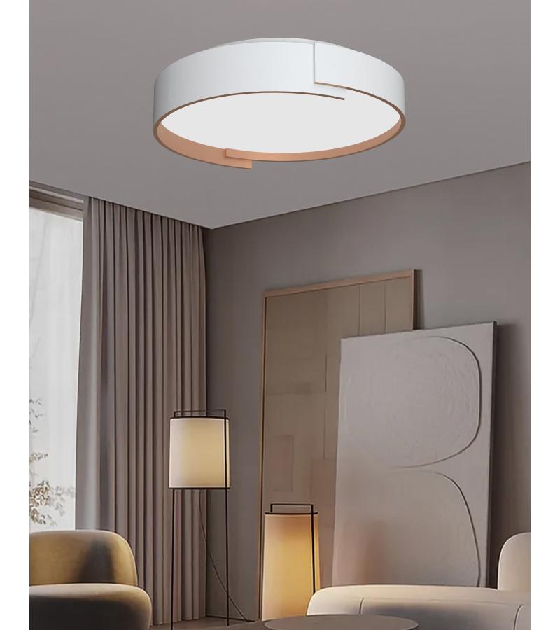 ჭაღი   GZGS-BM-8021-WH  თეთრი  72W*2  ზომა.Ø500