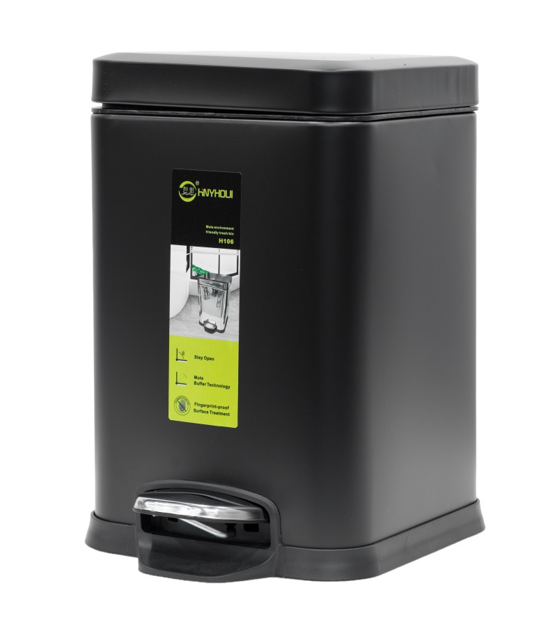 Trash can KEMU-H506 BLACK 6 l