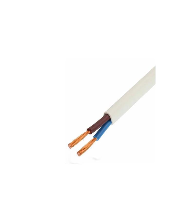 Electric wire ZFNM/ЗЗЦМ 2х1.5 H05VV-F round white Запорожский завод