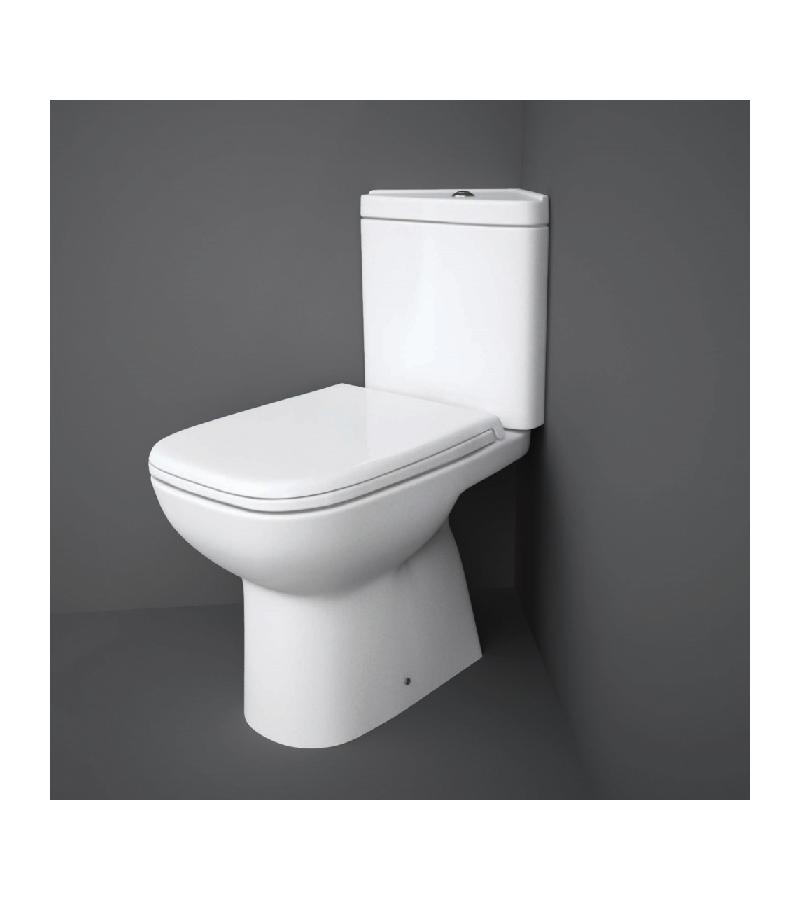 უნიტაზი ავზით კუთხის   ORIGIN თეთრი, მექან, სახურ. #YFG105C   RAK CERAMICS