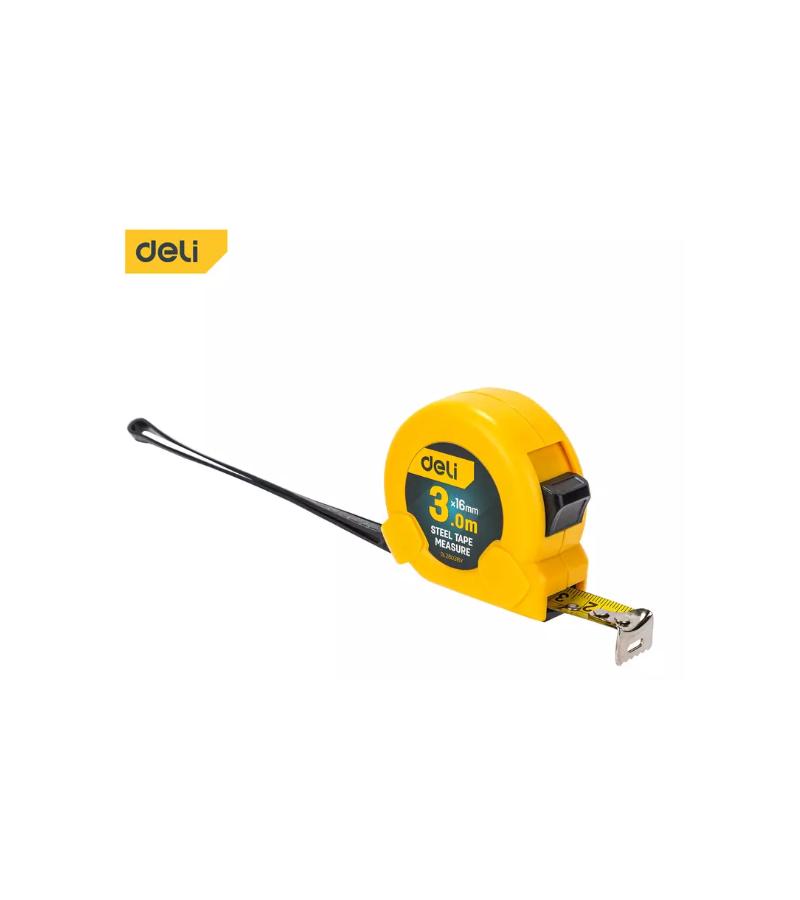 საზომი რულეტი  3მ  DL280316Y    მწარ.  deli 