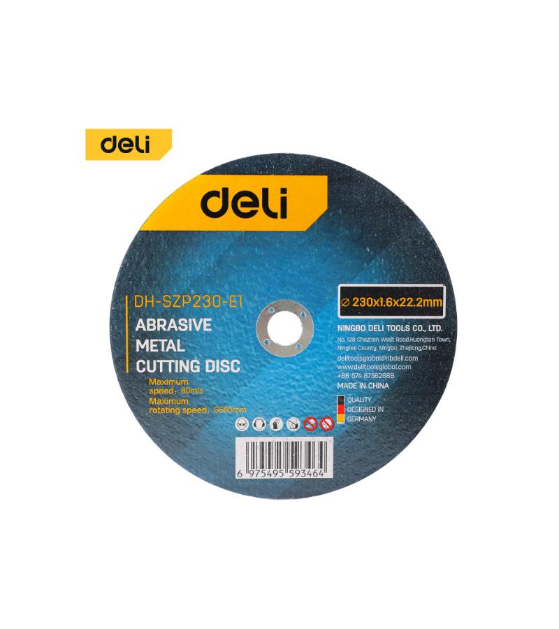 ლითონის საჭრელი დისკი  230*1,6*22,2 mm  DH-SZP230-E1    მწარ.  deli 