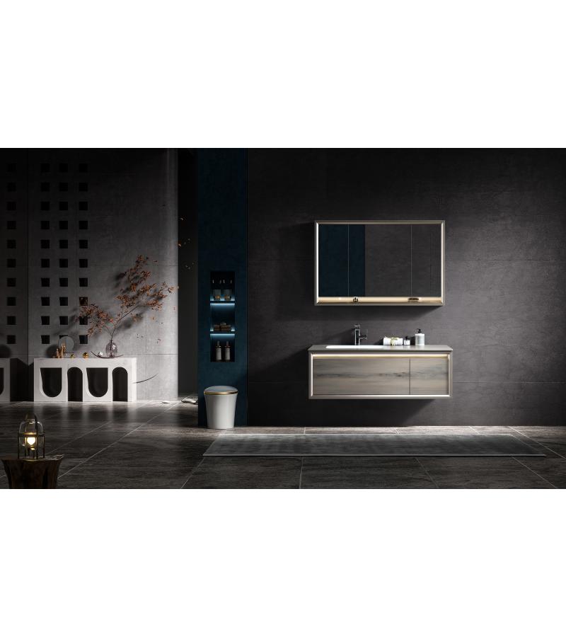 სააბაზანო ავეჯი სარკით  100 სმ   A633-100   მწარ. GDOSTON