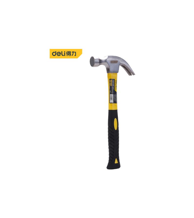 ჩაქუჩი ლურსმნის ამოსაღებით  0.5კგ  DL5002    მწარ.  deli 