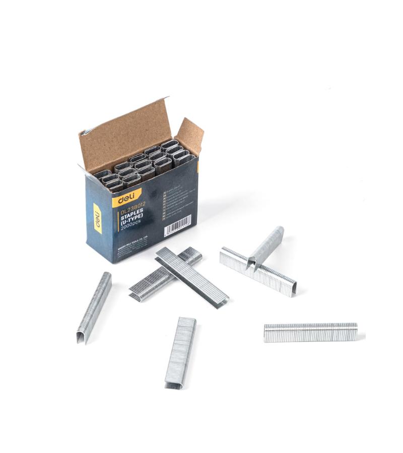 სტეპლერის ტყვია  12*6.3*1.2mm (2000ც)  DL238012    მწარ.  deli 