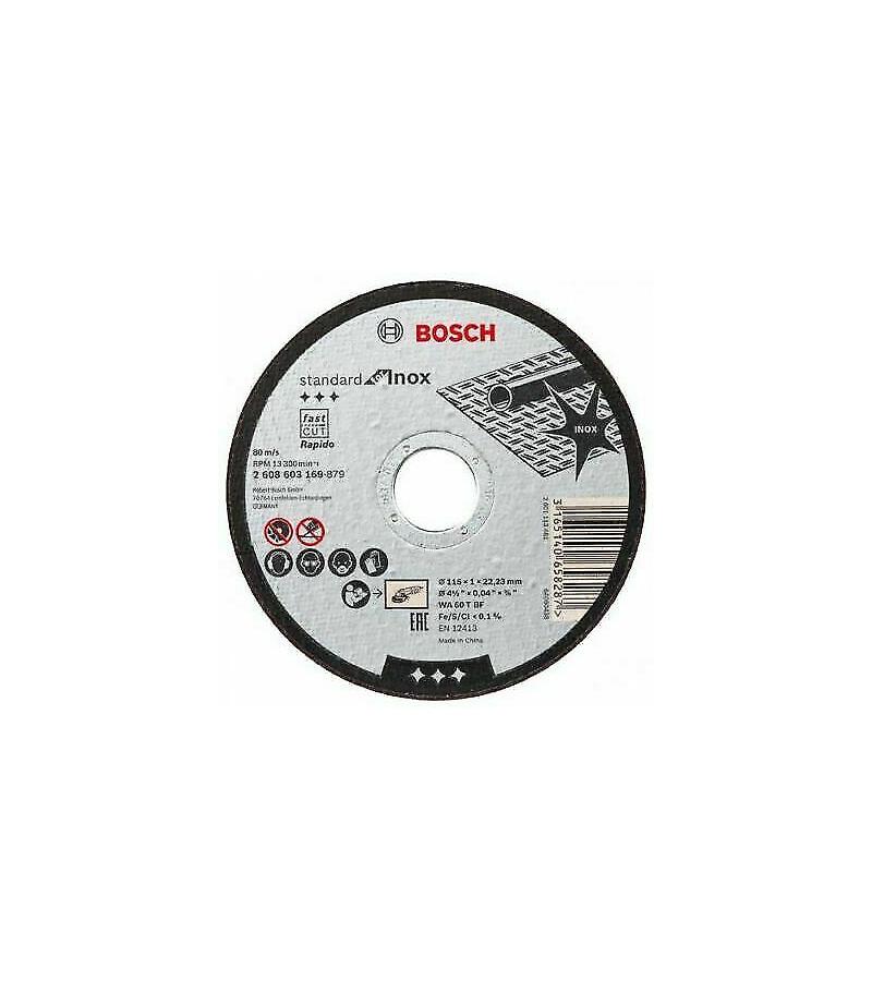 რკინის საჭრელი დისკი  115x1x22.23mm   #2608603169    მწარ. BOSCH