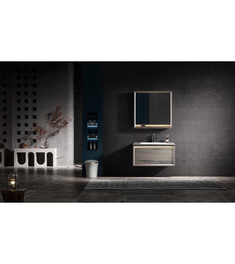 სააბაზანო ავეჯი სარკით  80 სმ   A633-80   მწარ. GDOSTON