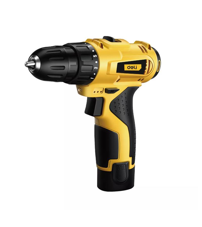 ხრახნდამჭერი (დრელი) ელემენტით  12V 10mm 1.5Ah*2  DL-DZ12-E2D1    მწარ.  deli 