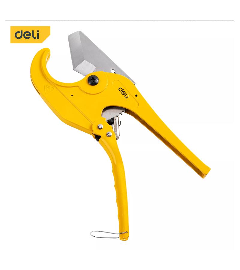 პლასტმასის მილის საჭრელი  63მმ  DL2509    მწარ.  deli 