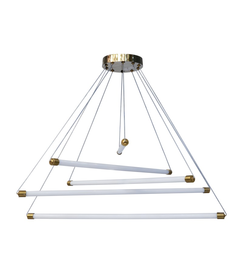 ჭაღი  LED   GZFM-6002-5  80W  ფერი:GOLD (4000K)