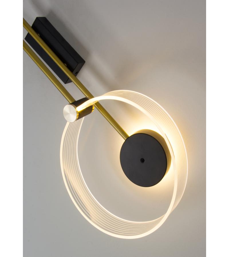 კედლის სანათი   GZMO-9045B  შავი   D200*H450  (3000K)