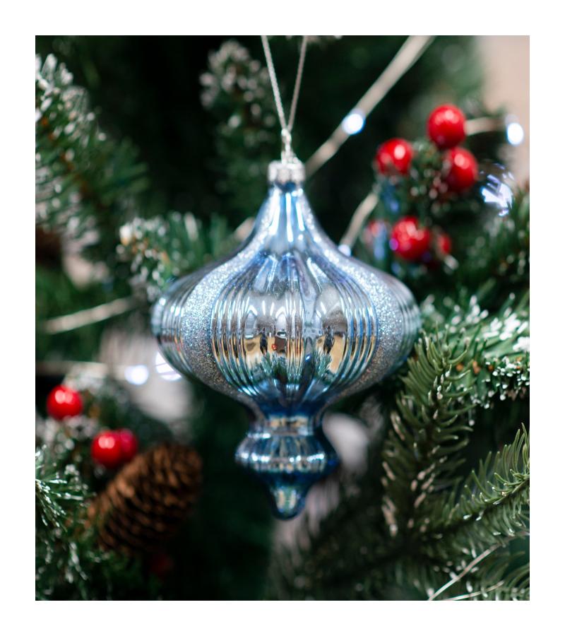 Стеклянная новогодняя игрушка 10 см HTSD-2305108