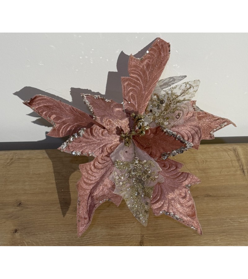 Новогодний аксессуар-цветок LILI-ZXY-2344 30 см