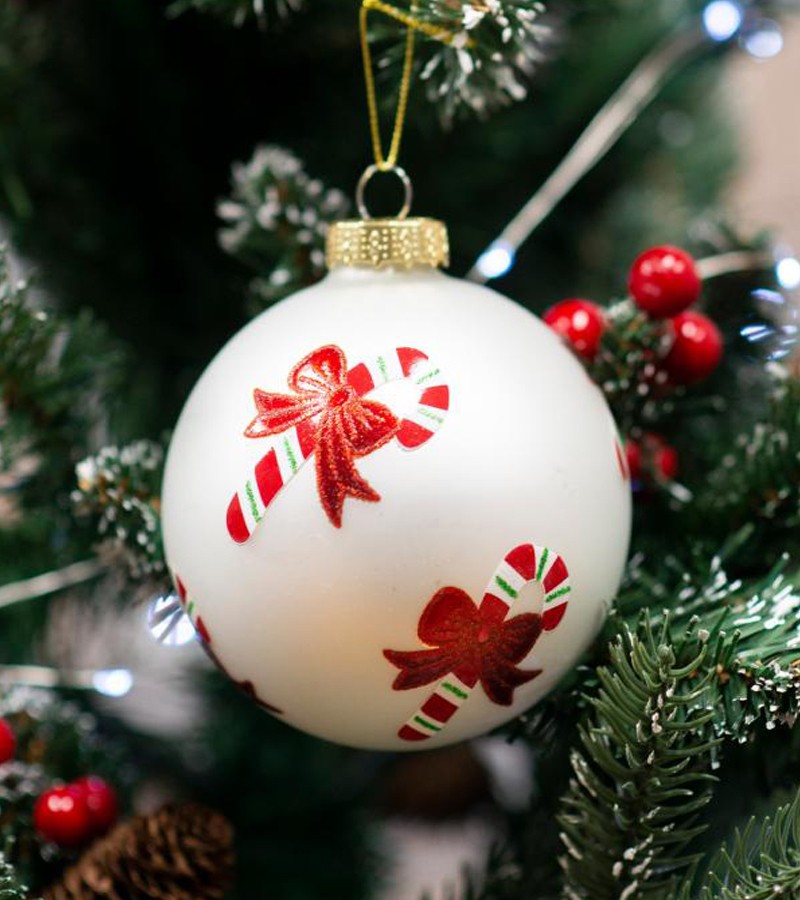 მინის საახალწლო სათამაშო   ბურთულა  10 სმ  HTSD-2305083