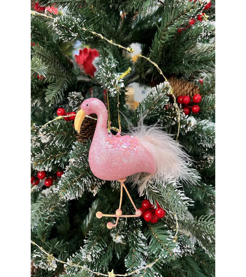 საახალწლო სათამაშო  ფლამინგო  (19 სმ)  LILI-D-4017PK