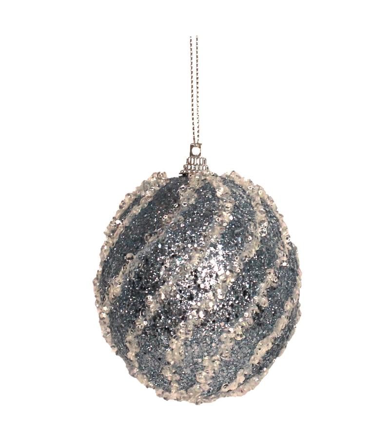 საახალწლო სათამაშო   ბურთულა  3ც  8 სმ  LILI-A3-32042FB+W8