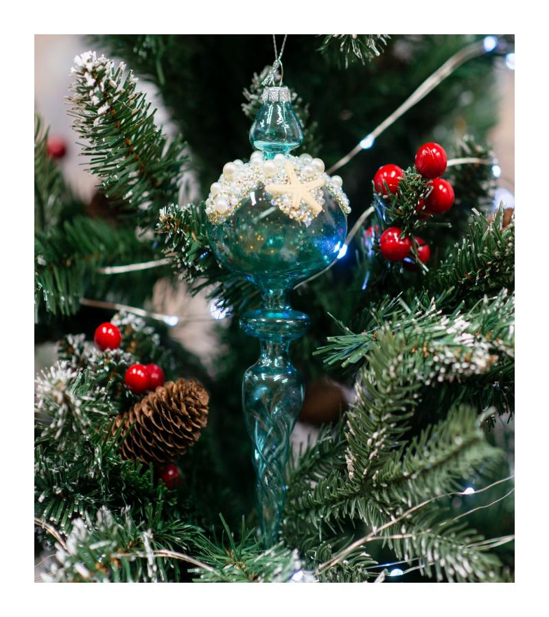 მინის საახალწლო სათამაშო  7 სმ  HTSD-2305037