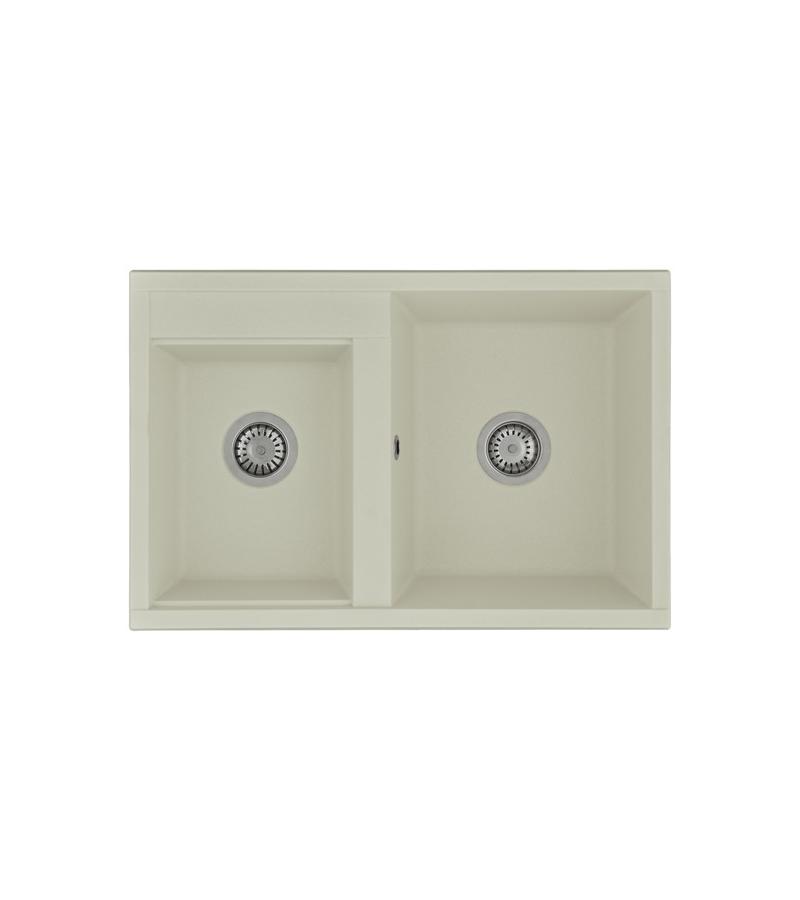 სამზარეულოს ნიჟარა Делия 78 ორიანი ფერი Жемчуг მწარ. AQUATON