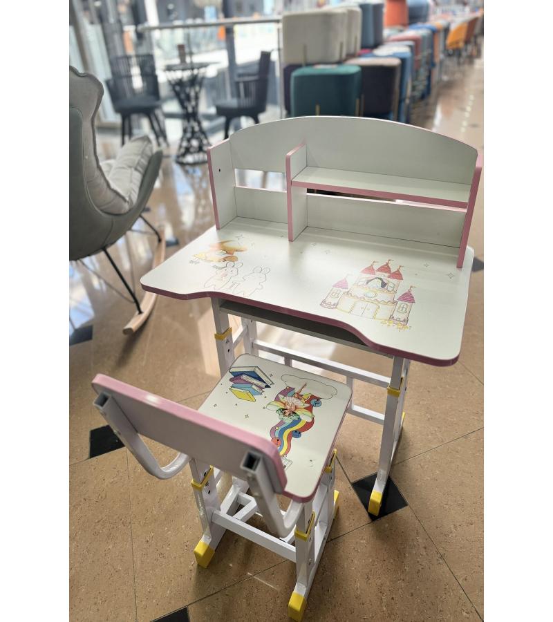 საბავშვო მაგიდა სკამით  #RCJJ-7   (W05)  ზომა. 70*45