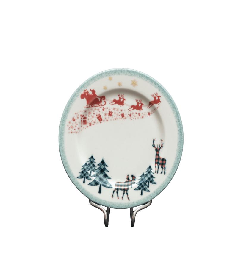 კერამიკული თეფში საახალწლო 21 სმ  POR-0552 / YLB-1102 KOSOVA