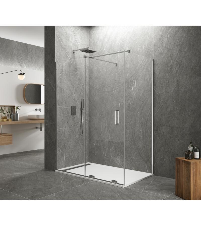 საშხაპე მინის კომპ. KENNA  ზომა: 120*80  სმ.  ქრომი   KNAF12080 (6534/6549)  მწარ, GME